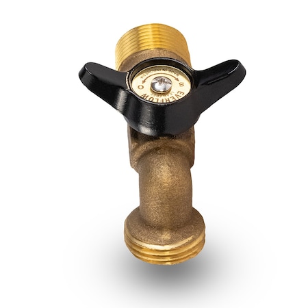 Everflow MIP/FIP Inletx3/4" MHT Outlet Sillcock Hose Bibb with Quarter Turn Handle, Cast Brass 3/4" 46341-NL